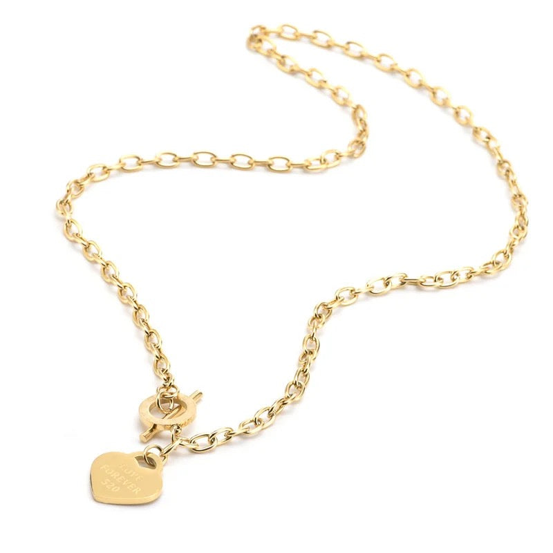 Buckle Love Chain Necklace