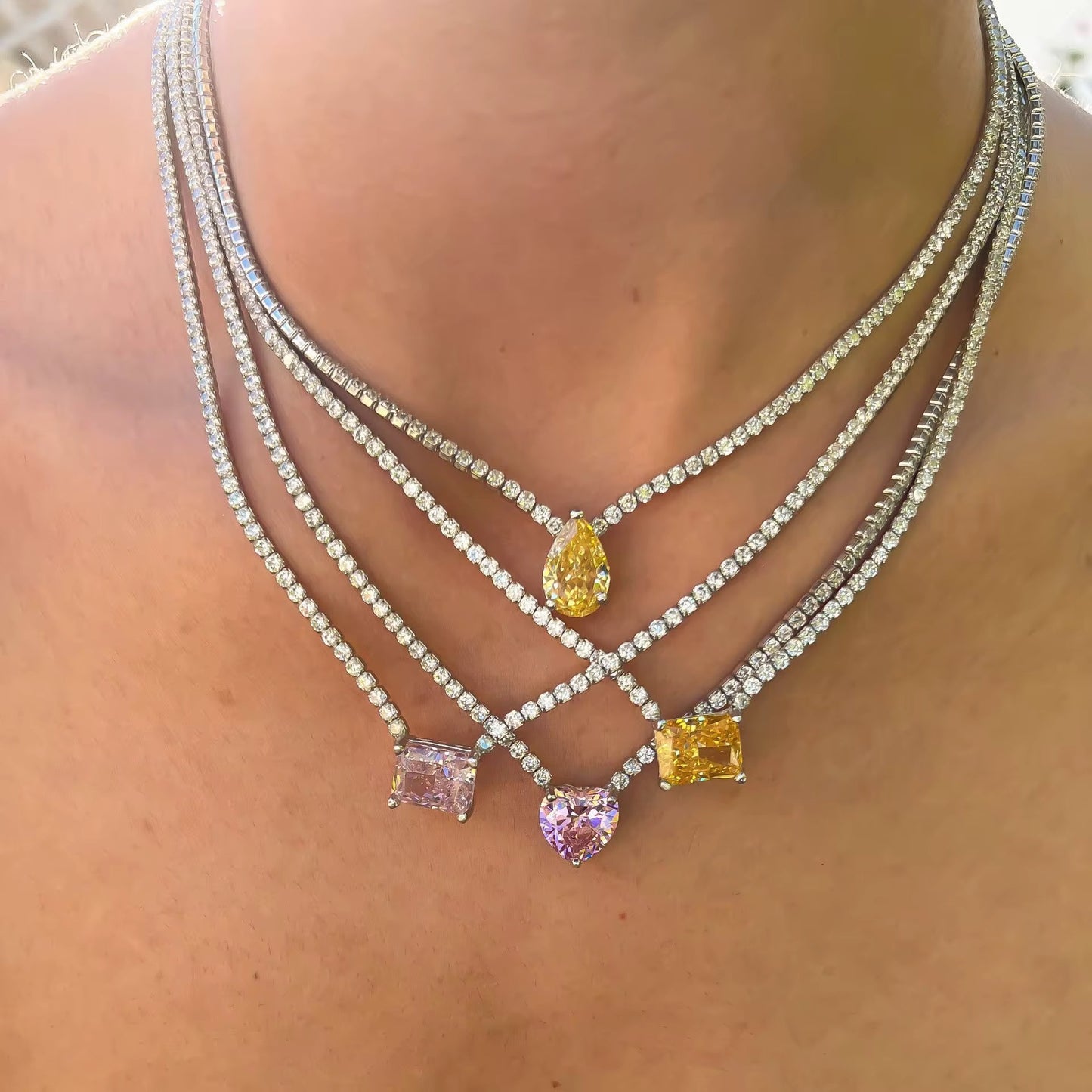 Boho Tennis Necklace