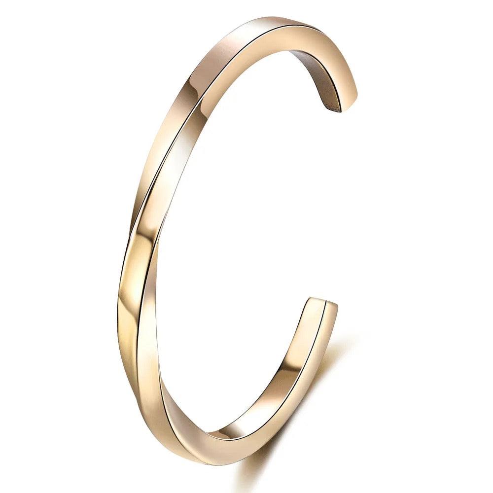 Simple Twist Cuff Bangle