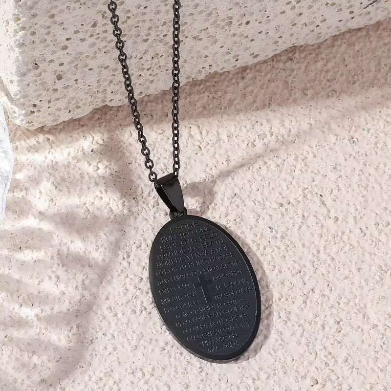 Oval Cross Necklace