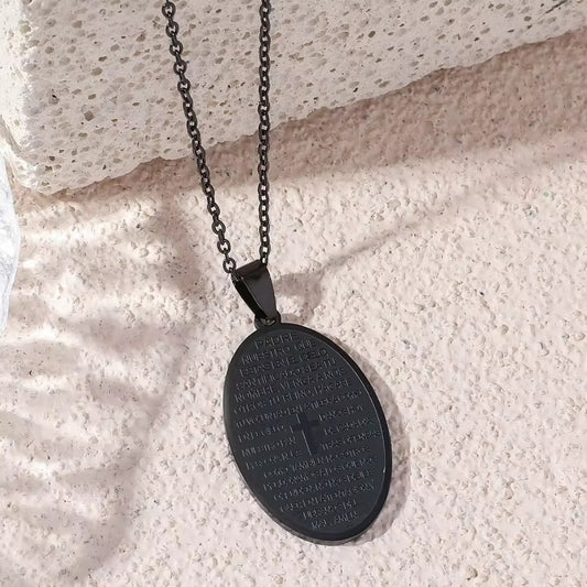 Oval Cross Necklace