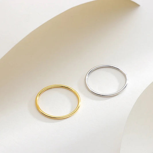 Minimalist Thin Round Ring