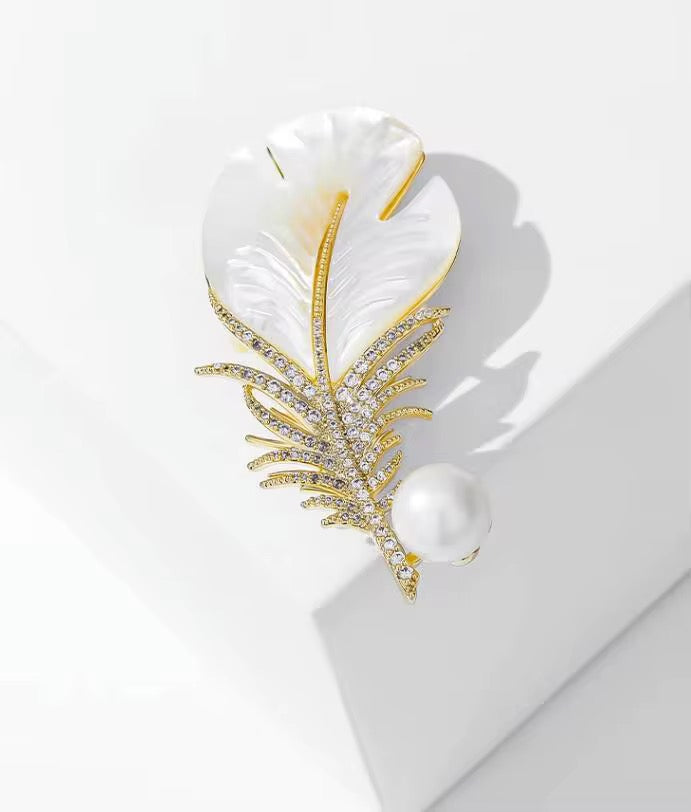 Feather Brooch