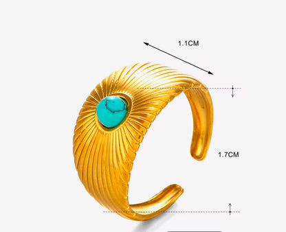Adjustable Sun-ray Stone Rings