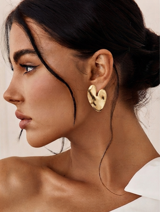 Golden Heart Earrings