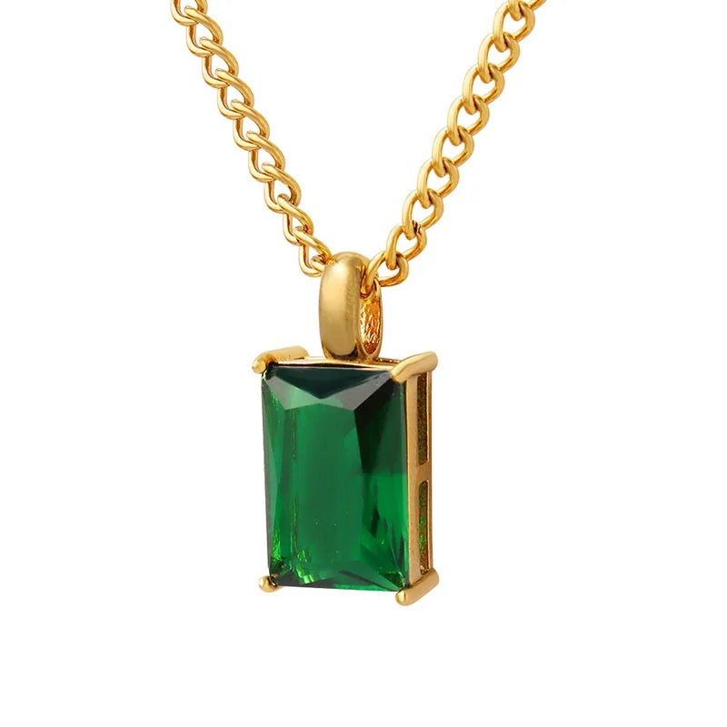 Emerald Pendant Necklace