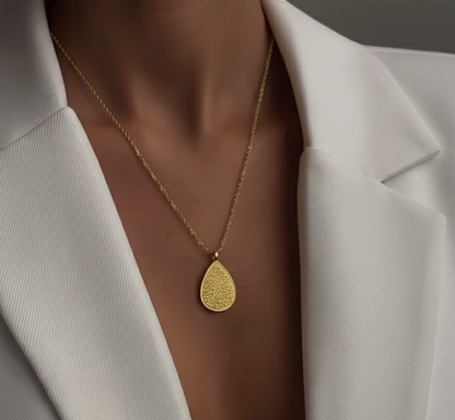 Ayat Al Kursi Water Drop Necklace
