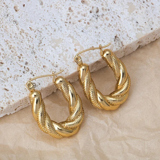 Twisted Rope U Shaped Hoops