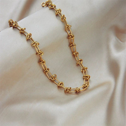 Linked Knot Chain Necklace