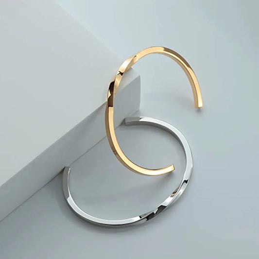 Simple Twist Cuff Bangle