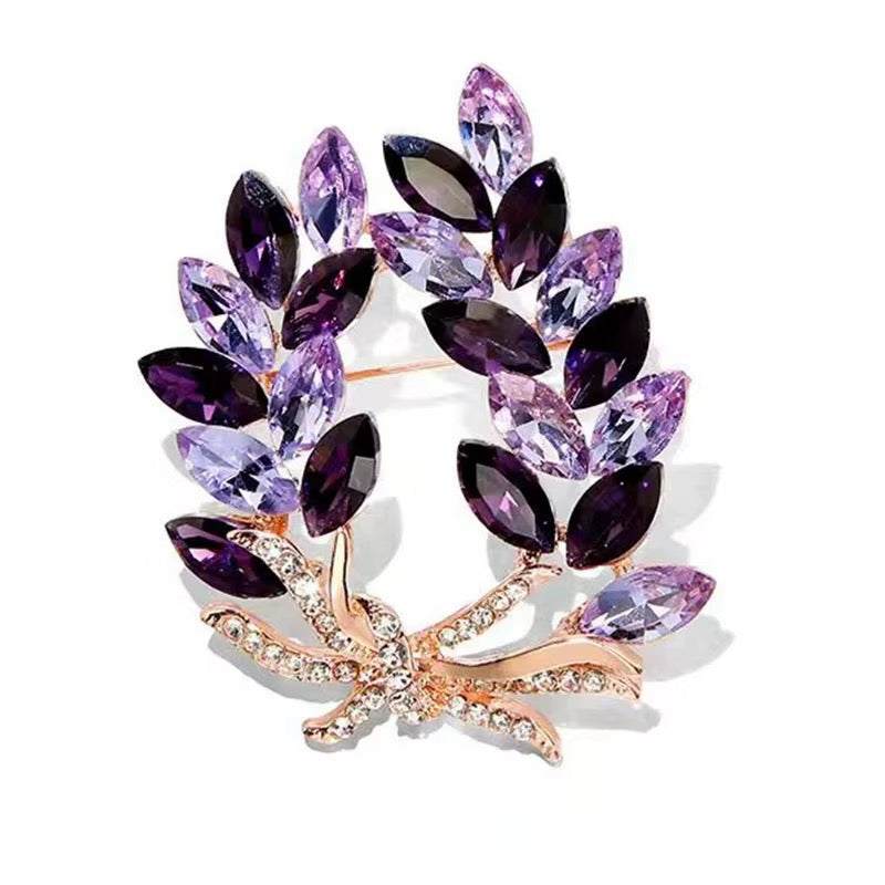 Purple Crown Brooch