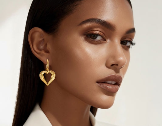 Charm Heart Hoop Earring