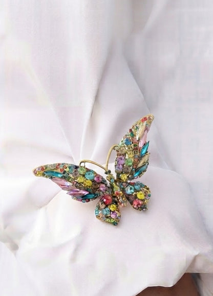 Rainbow Butterfly Brooch
