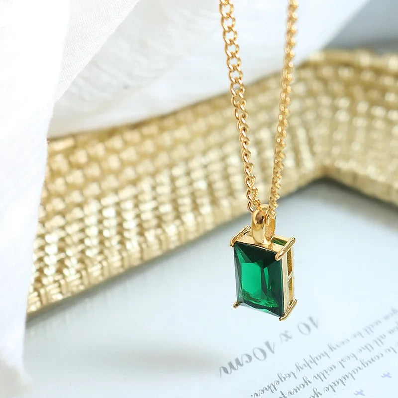 Emerald Pendant Necklace