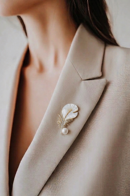Feather Brooch