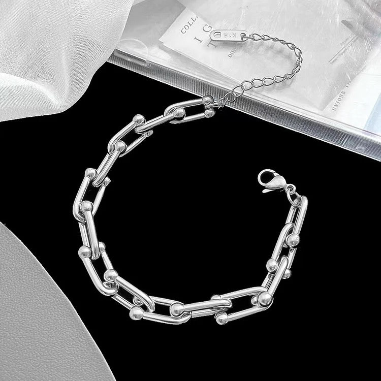 Thick Chain U Link Bracelet