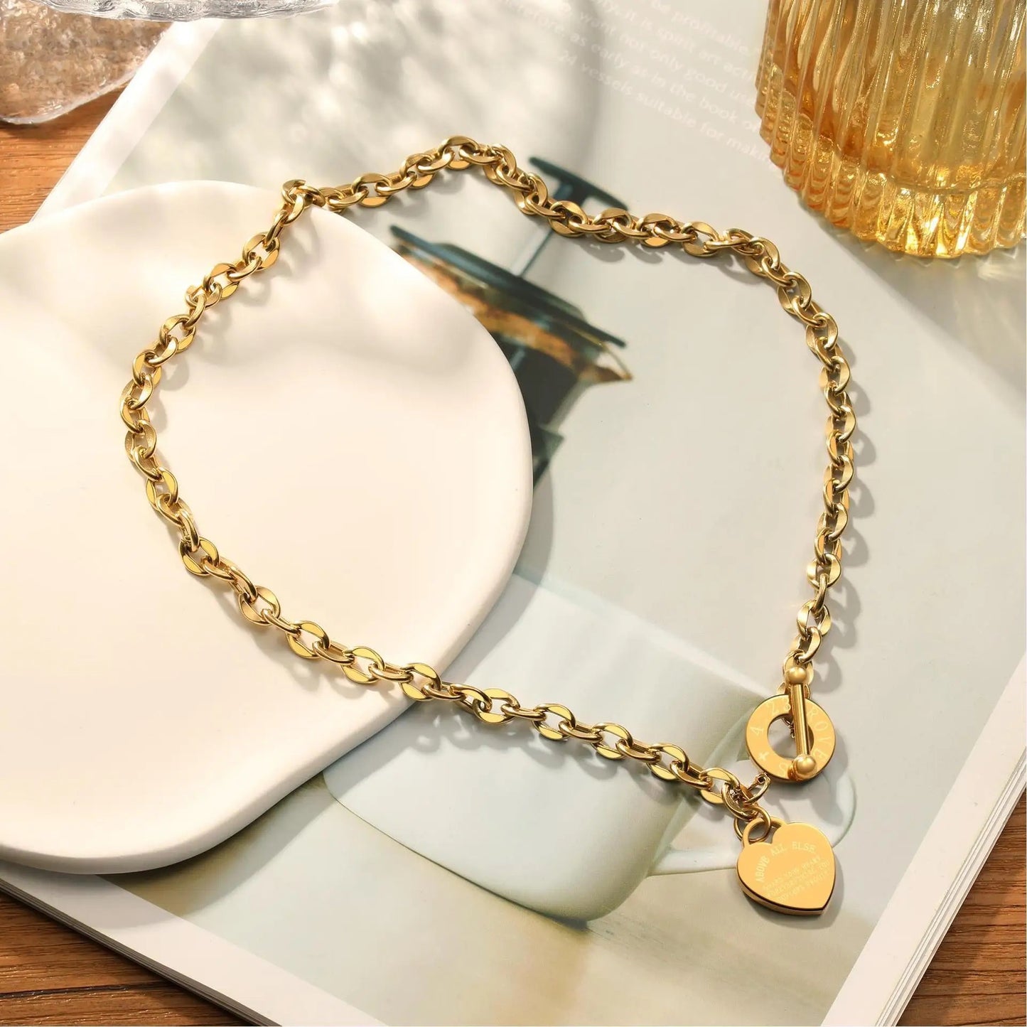 Buckle Love Chain Necklace