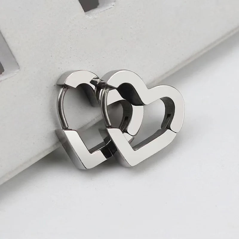 Mini Heart Shaped Hoop Earring