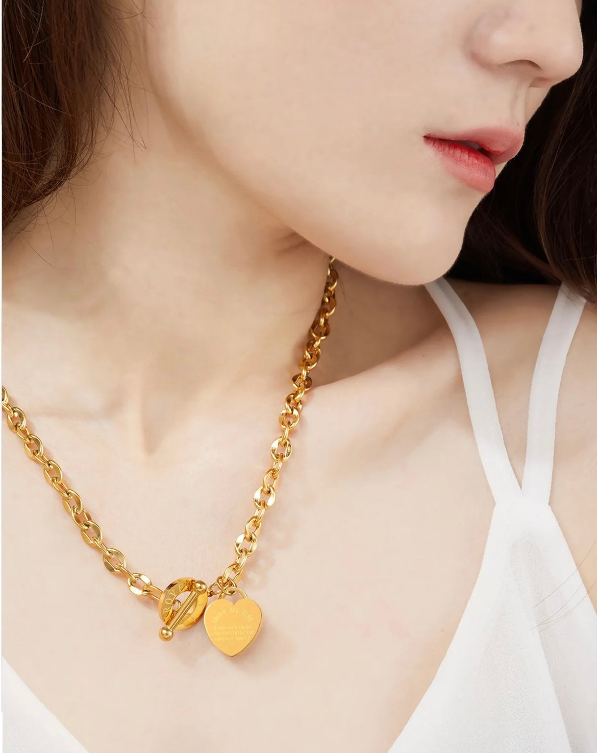 Buckle Love Chain Necklace