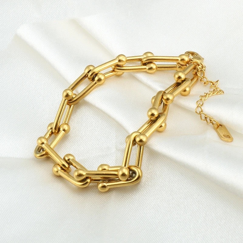 Thick Chain U Link Bracelet