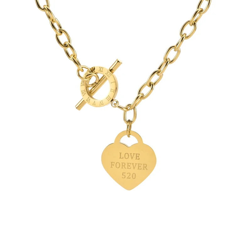 Buckle Love Chain Necklace