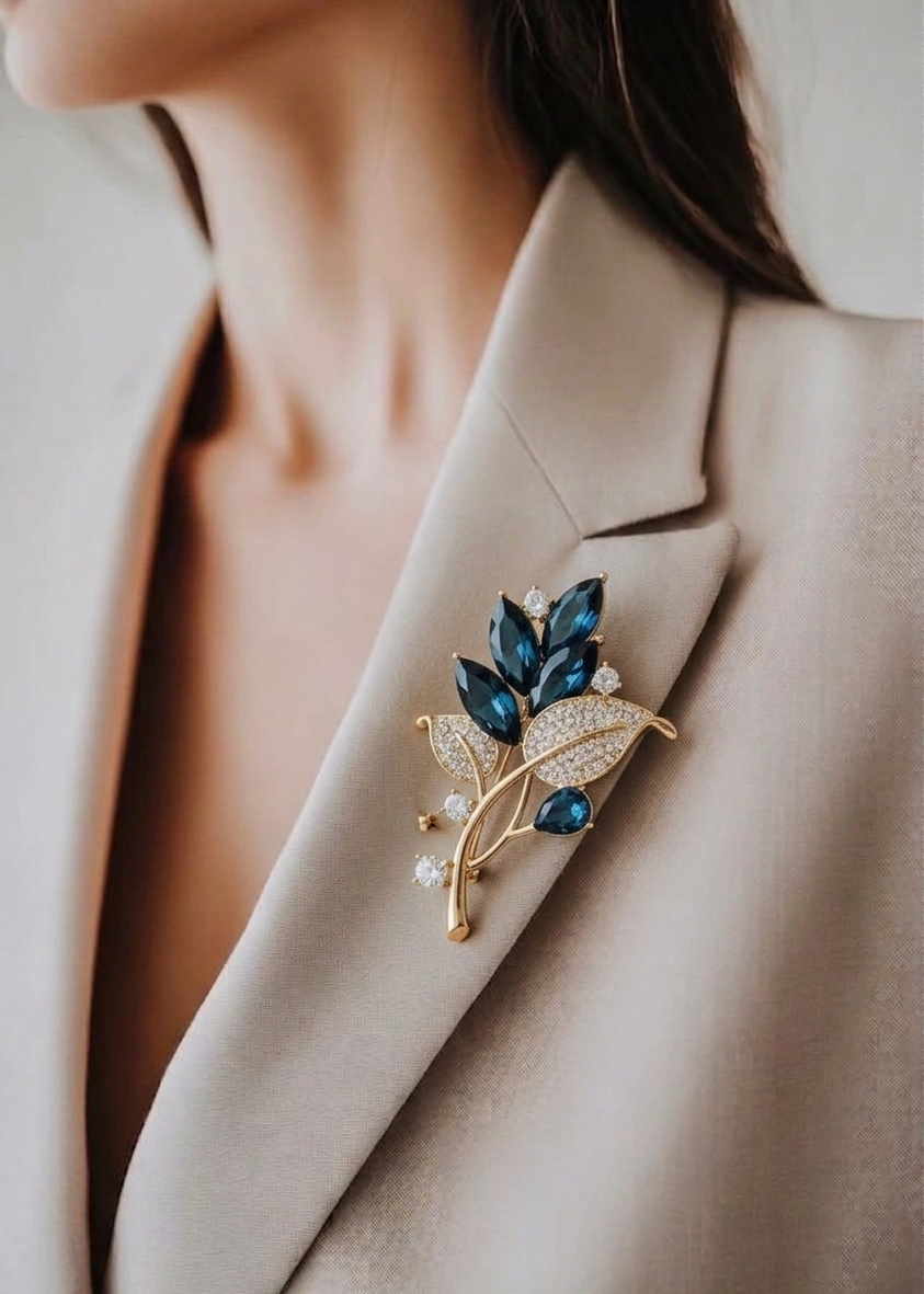 Marquise Stem Brooch