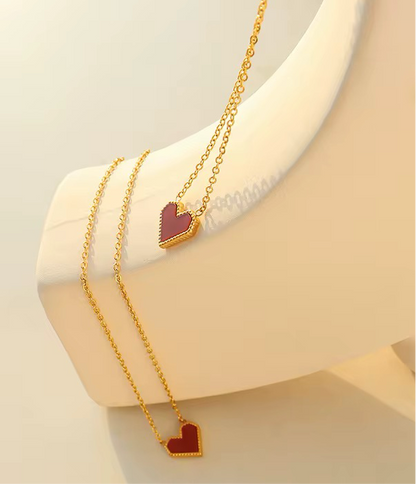 Burgundy Love Necklace