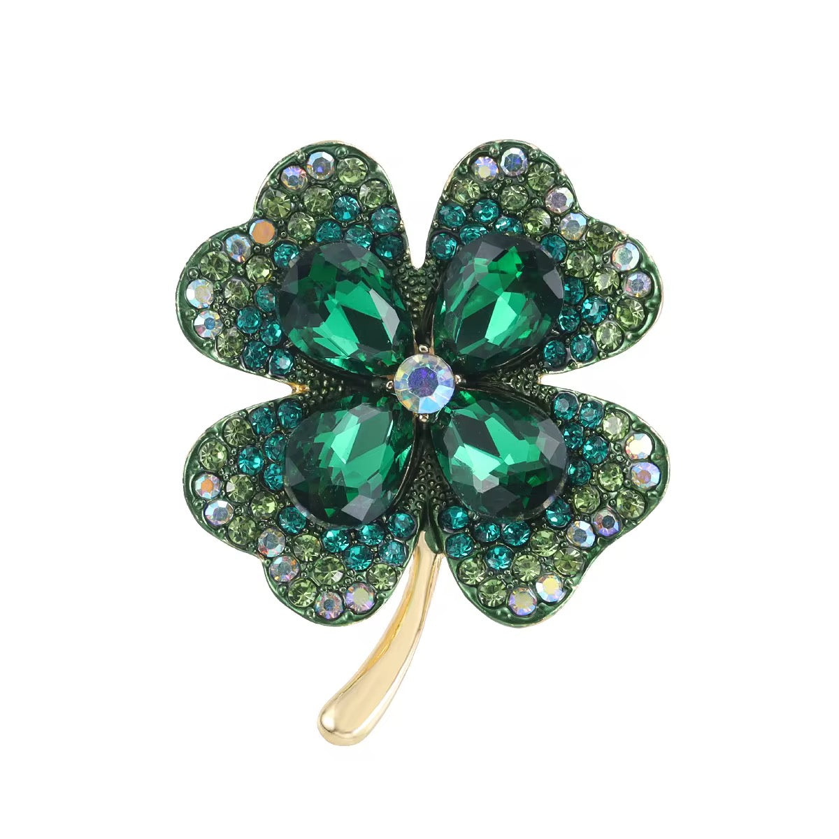 Mosaic Green Brooch