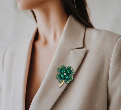 Mosaic Green Brooch