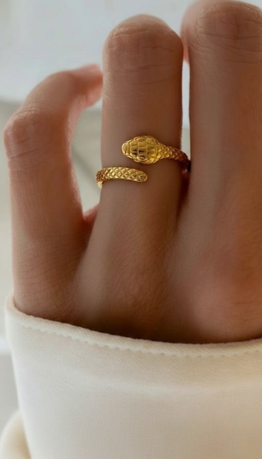 Adjustable Scaled Snake Ring